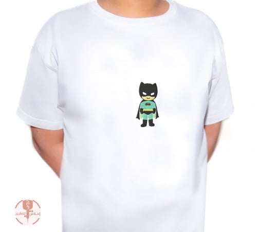 Batman character embroidered T-shirt