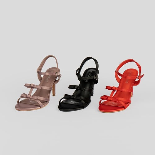 حذاء كعب عالي ساتان