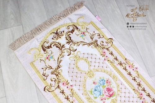 سجادة صلاة تركي فاخرة بعلبة 65x110 سم