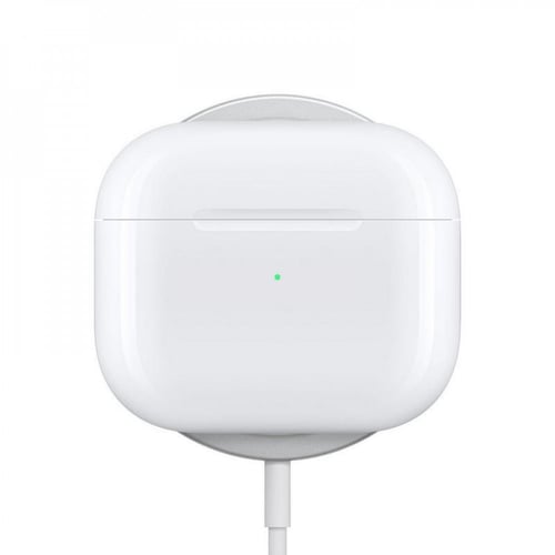 أبل ايربودز مع غطاء شحن لاسلكي، الجيل الثالث، أبيض