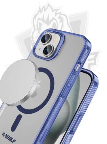 كفر x-wolf ازرق 15pro/pro max