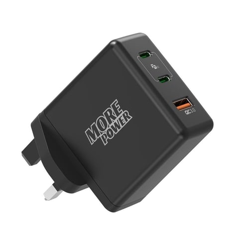 شاحن بيت مور بور 65 واط منفذين PD ومنفذ USB