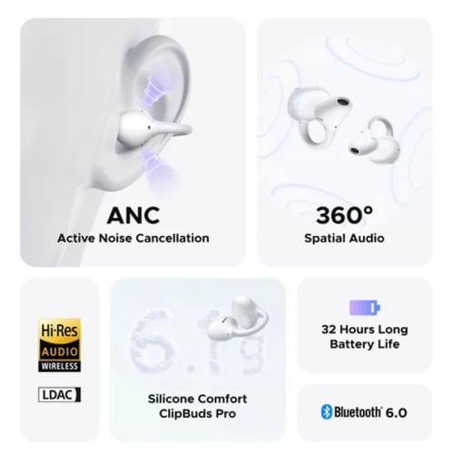 سماعة أذن يوجرين ClipBuds Pro مع خاصية الغاء الضوض...