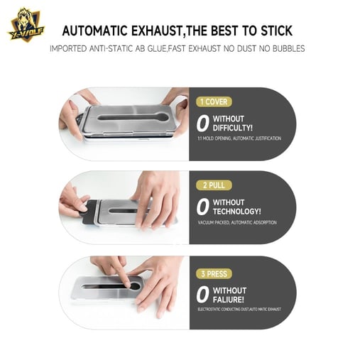 حماية شاشه زجاج-10X- شفاف - سهلة التركيب-من اكس وو...