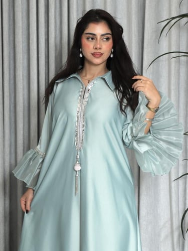 جلابيه كريب ساتان تيفاني