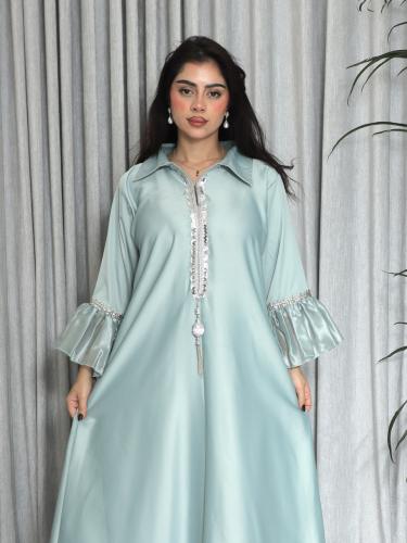 جلابيه كريب ساتان تيفاني