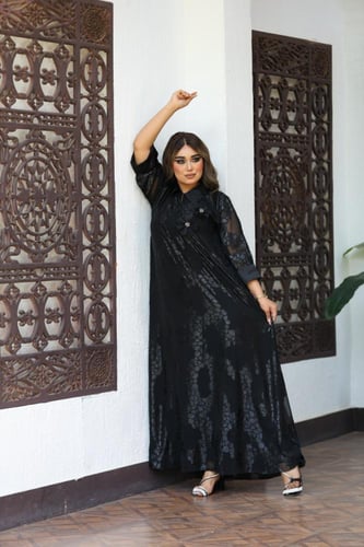 جلابية شيفون اسود