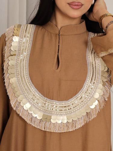 جلابيه لينون بيج غامق