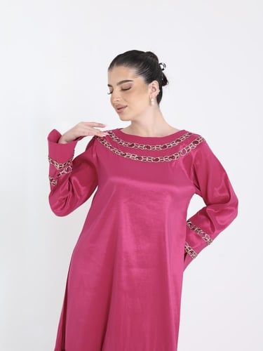 جلابيه فوشي تفته بالتطريز