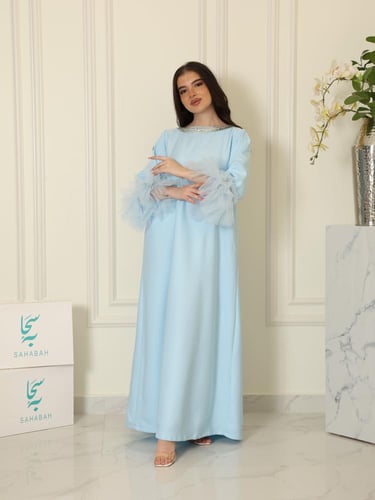 جلابيه سماوي او عنابي