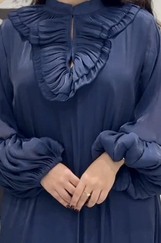 جلابية شيفون كحلي