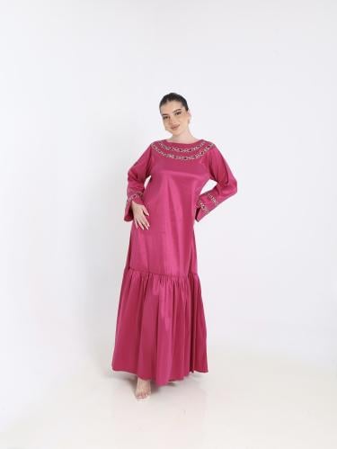 جلابيه فوشي تفته بالتطريز