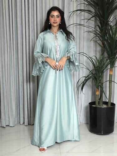 جلابيه كريب ساتان تيفاني