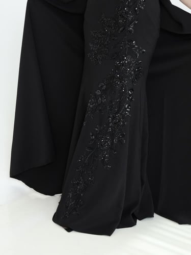 فستان سهره كريب اسود