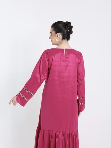 جلابيه فوشي تفته بالتطريز