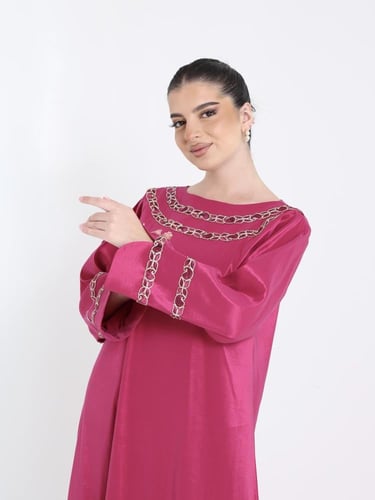 جلابيه فوشي تفته بالتطريز