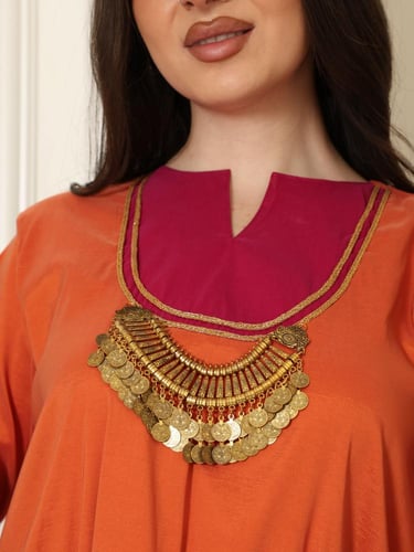 جلابيه اورنج وفوشي