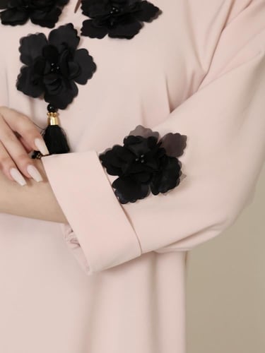 جلابيه كريب وردي