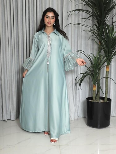 جلابيه كريب ساتان تيفاني