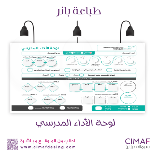 طباعة بنر - لوحة الاداء المدرسي