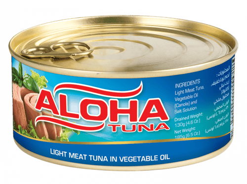 لحم تونا خفيف بالزيت ألوها 185 غرام