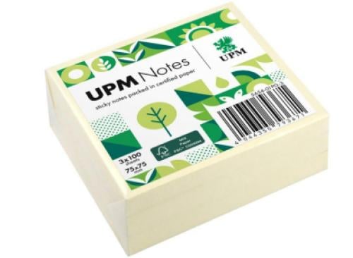 UPM Notes Environmentally Friendly Pastel Yellow S...