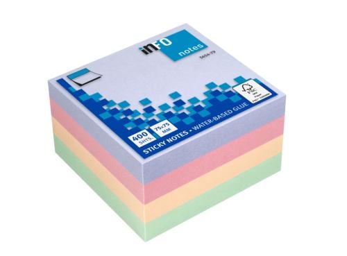 Info Notes Harmony Color Sticky Note Square 400 Sh...