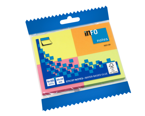 Info Notes Color Sticky Note 50 Sheet Size 40x50mm...