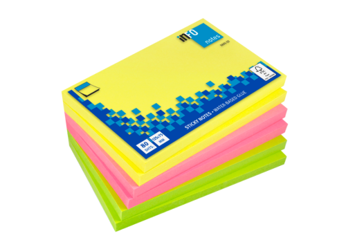 Info Notes Color Sticky Note 80 Sheet Size 125x75m...