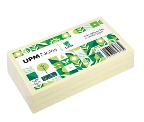 UPM Notes Environmentally Friendly Pastel Yellow S...