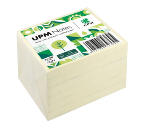 UPM Notes Environmentally Friendly Pastel Yellow S...