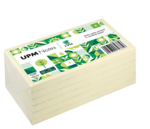 UPM Notes Environmentally Friendly Pastel Yellow S...