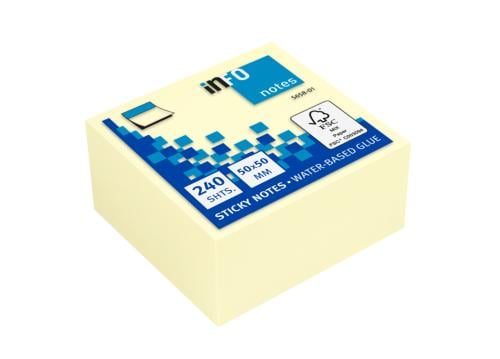 Info Notes Yellow Sticky Note Square 240 Sheet Siz...