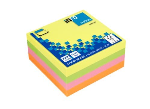 Info Notes Colors Sticky Note Square 320 Sheet Siz...