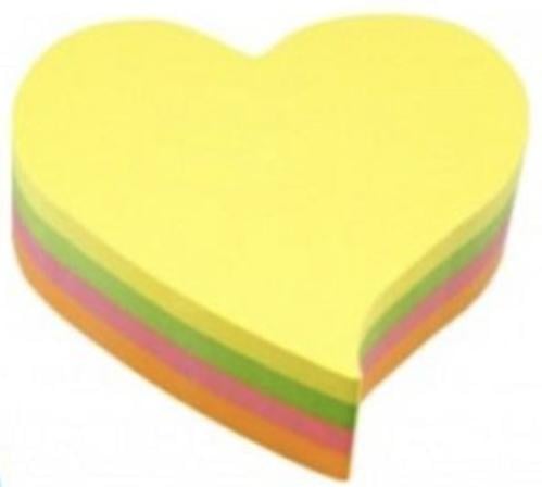 Info Notes Color Sticky Note Heart 200 Sheet Soze...