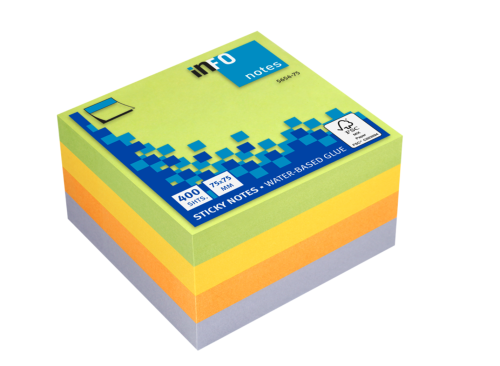 Info Notes Spring Color Sticky Note Square 400 She...