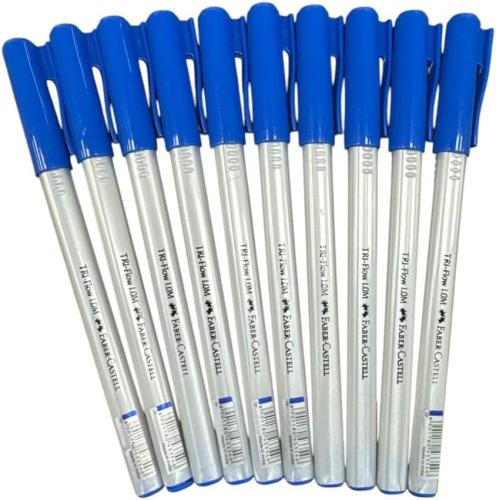 Faber Castell Tri-Flow Dry Ink Pen Blue PK 50pcs