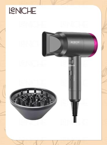 مجفف الشعر ريبون 1800 واط بقطعة اضافية لتمويج الشع...