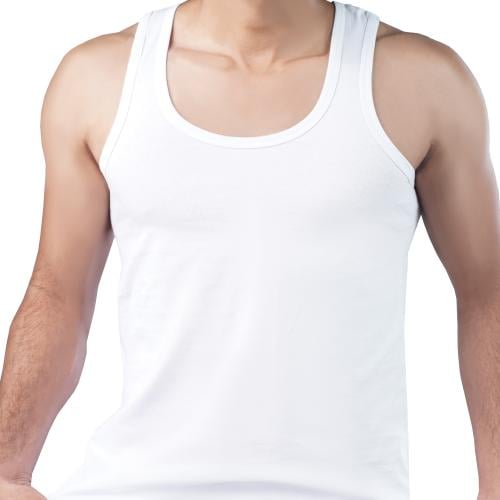 فنيلة ريمون علاقي رجالي أبيض قطن 100% (نص درزن / د...