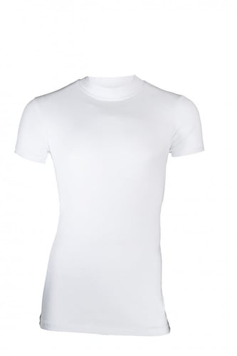 فنيلة رجالي نص كم رقبة أبيض