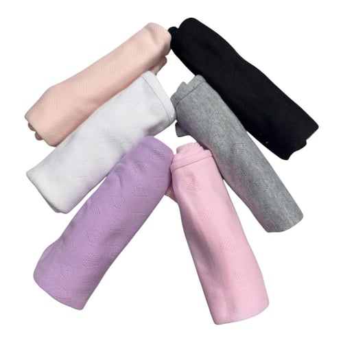 نص درزن شورت بناتي ملون مخرم قطن 100% من 3 - 16 سن...