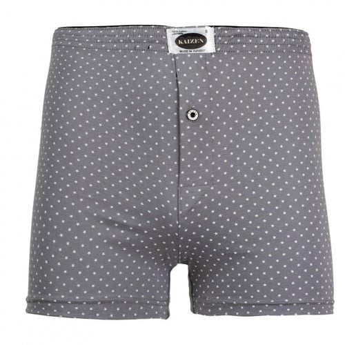 بوكسر رجالي رمادي يتميز بتصميم نجوم باللون الأبيض...