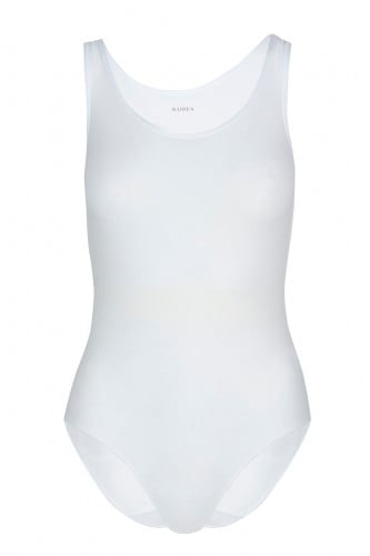 بدي سوت نسائي عريض أبيض