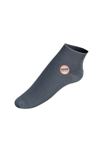 6 جوارب للجنسين فوق الكعب خامة مودال (لون رمادي)