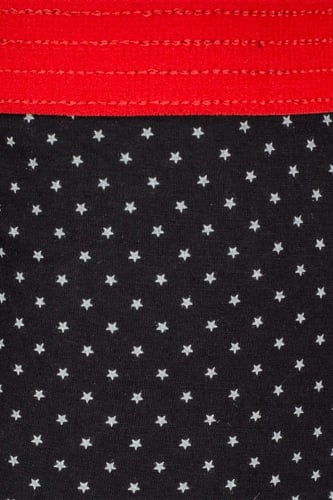 بوكسر رجالي أسود يتميز بتصميم نجوم باللون الأبيض و...