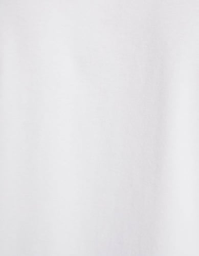 فنيلة رجالي نص كم رقبة أبيض