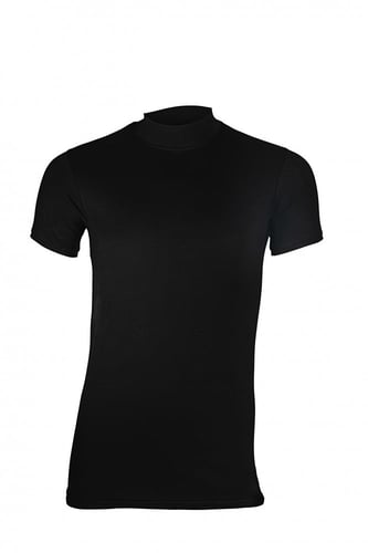 فنيلة رجالي نص كم رقبة أسود