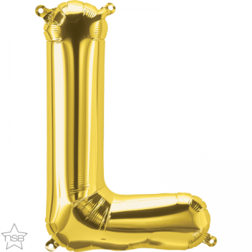 FOIL SMALL LETTER GOLD (عدد 5 قطع) L