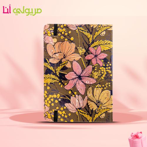 Art West medium-sized notebook spring flowers 3D hardcover