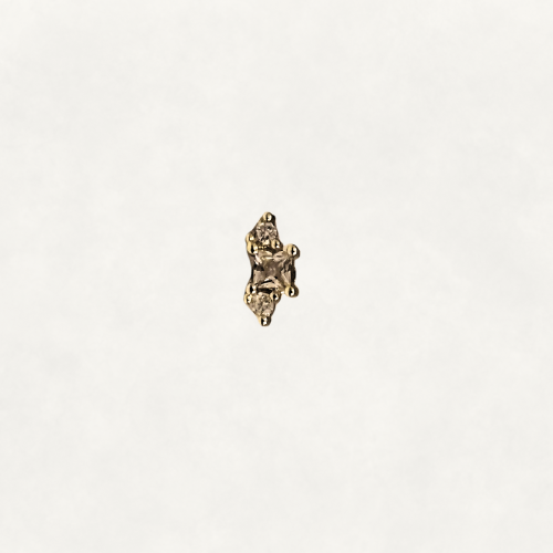 Three Gem Labret - Gold